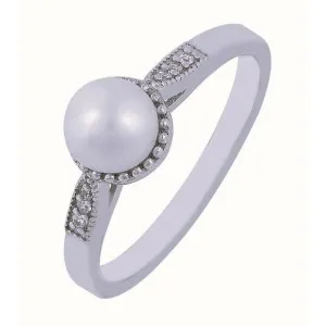 Λευκόχρυσο δαχτυλίδι με μαργαριτάρι FL22178