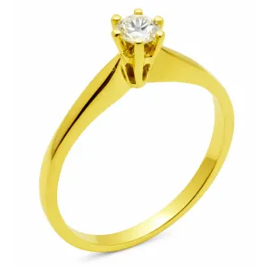 Χρυσό μονόπετρο δαχτυλίδι με ζιργκόν  RA648