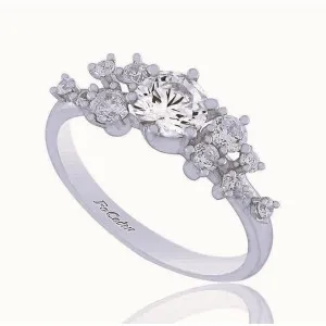 Λευκόχρυσο Δαχτυλίδι Μονόπετρο FaCadOro RI-000752