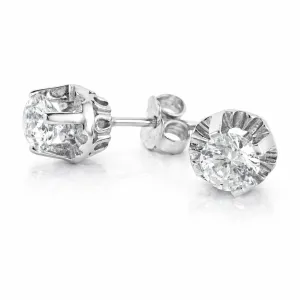 Λευκόχρυσα σκουλαρίκια 14 καρατίων SK020