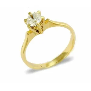 Χρυσό μονόπετρο δαχτυλίδι γυναικείο RN11067