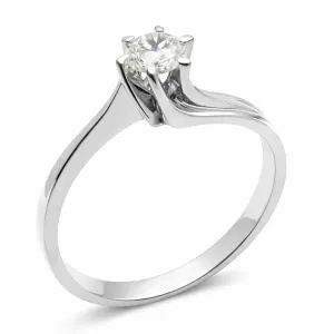 Λευκόχρυσο  δαχτυλίδι μονόπετρο   RL652