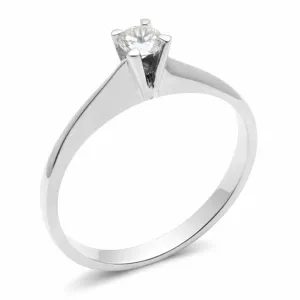 Λευκόχρυσο   γυναικείο μονόπετρο δαχτυλίδι RL557