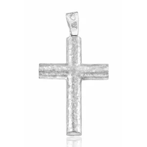Σταυρός Λευκόχρυσος CR-000764W Facad'oro 14καρατίων