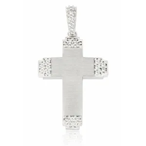 Σταυρός Λευκόχρυσος CR-000829W Facad'oro 14καρατίων
