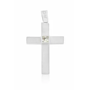 Σταυρός Λευκόχρυσος CR-000871W Facad'oro 14καρατίων
