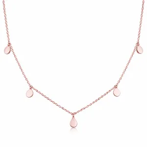 Κολιέ ροζ χρυσό 9 καρατίων FL036408K