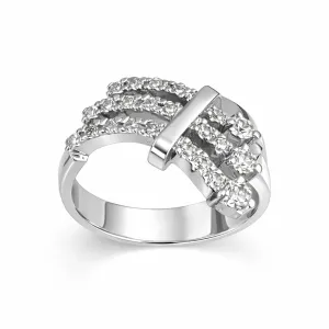 Λευκόχρυσο Γυναικείο Δαχτυλίδι DAXR367 14 Καράτια