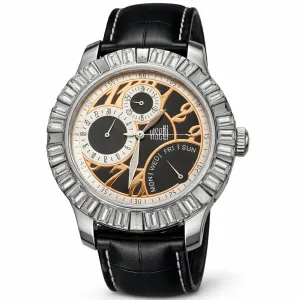 Γυναικείο ρολόι Visetti ES-WSW143B Με Μαύρο Δερμάτινο Λουράκι