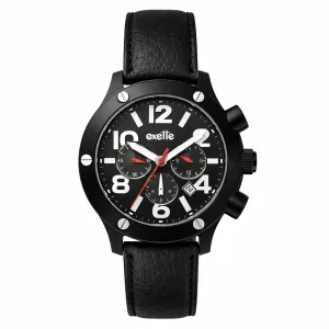 Ρολόι OXETTE 11X06-00211 Μαύρο με Μαύρο Λουράκι