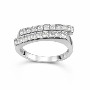 Λευκόχρυσο Δαχτυλίδι DAZ625 14 Καράτια Με Πέτρες Ζιργκόν