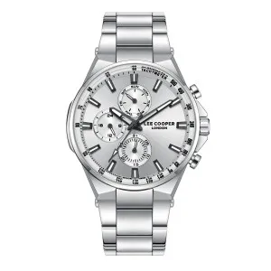 Ανδρικό ρολόι LEE COOPER LC08219.330 με ασημί καντράν και ασημί μπρασελέ.