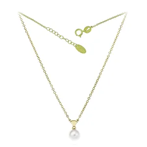 Γυναικείο  χρυσό κολιέ 9 καρατίων με μαργαριτάρι NLT11442K