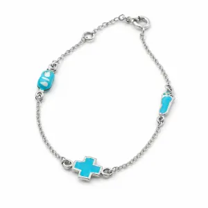 Λευκόχρυσο βραχιόλι BA413 9 καρατίων.