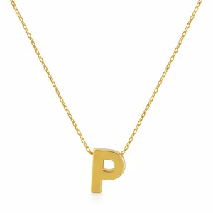 Χρυσό κολιέ Μονόγραμμα ''P'' FL22988.
