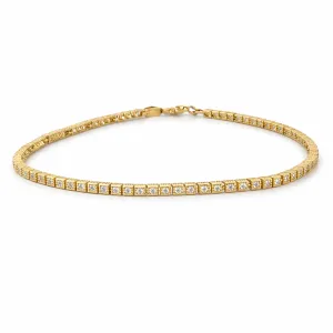 Χρυσό βραχιόλι ριβιέρα 9 καρατίων BA1212