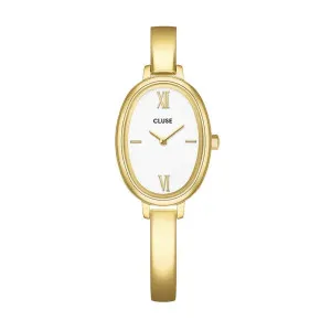 CLUSE CW16101 L'Ovale από ανοξείδωτο ατσάλι με λευκό καντράν.