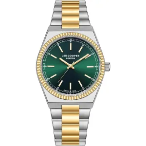 Γυναικείο ρολόι LEE COOPER  LC08375.270 με πράσινο καντράν και μπρασελέ.