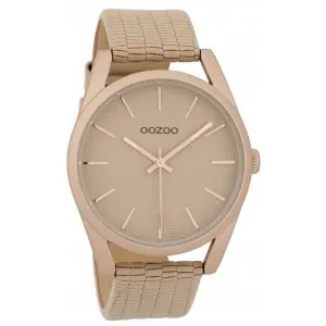 Ρολόι OOZOO C9583 Timepieces με Μπέζ Δερμάτινο Λουράκι