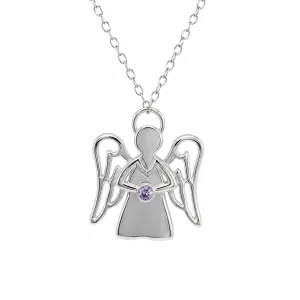 Γυναικείο Λευκοχρυσο κολιέ άγγελος KL064