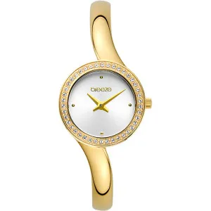 Γυναικείο ρολόι BREEZE 212631.1 Celestia από ανοξείδωτο ατσάλι με ασημί καντράν και χρυσό μπρασελέ.
