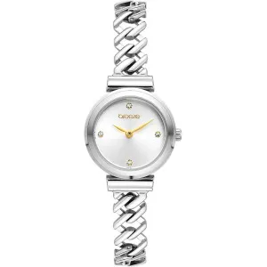 Γυναικείο ρολόι BREEZE 612641.1 Cascadia από ανοξείδωτο ατσάλι με ασημί καντράν και ασημί μπρασελέ.
