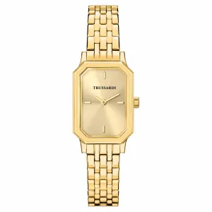 Γυναικείο ρολόι Trussardi R2453179501 T-Brera από επιχρυσωμένο ανοξείδωτο ατσάλι με χρυσό καντράν και μπρασελέ.