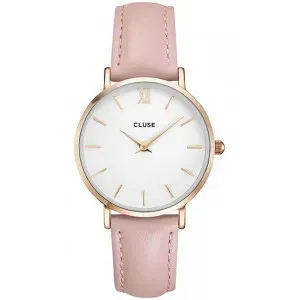 CLUSE CW0101203006 Minuit Rose Gold Pink Leather Strap