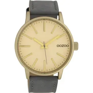 Ρολόι OOZOO C10013 Timepieces με Γκρί Δερμάτινο Λουράκι