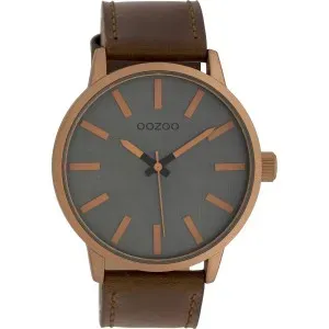 Ρολόι OOZOO C10033 Timepieces με Καφέ Δερμάτινο Λουράκι