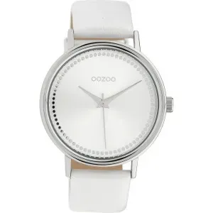 Ρολόι OOZOO C10149 Timepieces με Λευκό Δερμάτινο Λουράκι