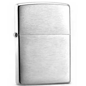 Zippo 200 Reg Brush Fin Chrome