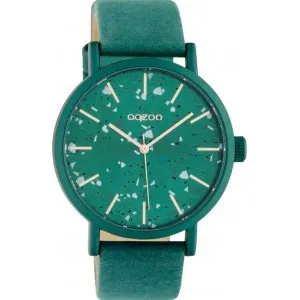 Ρολόι OOZOO C10411 Timepieces με Πράσινο Δερμάτινο Λουράκι