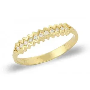 Χρυσό γυναικείο δαχτυλίδι  μισόβερο 14 καρατίων RN11400
