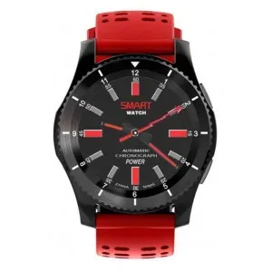 Ρολόι Smartwatch Das.4 SG10 80019 με μαύρο καντράν και κόκκινο καουτσούκ λουράκι