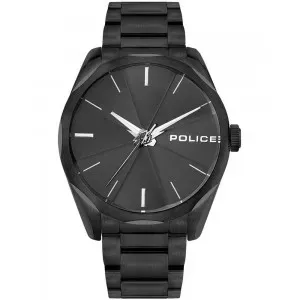 Ρολόι POLICE 15712JSB-02M RAGLAN με μαύρο καντράν και μαύρο μπρασελέ.