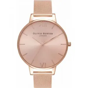 Ρολόι Olivia Burton OB16BD102 Sunray Big Dial με ροζ χρυσό καντράν και ροζ χρυσό μπρασελέ