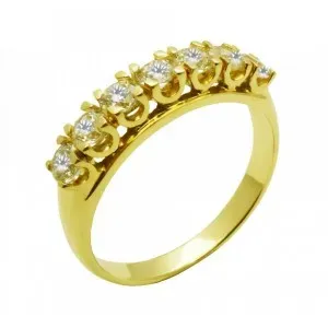 Δαχτυλίδι 14 καρατίων χρυσό γυναικείο μισόβερο  R631
