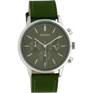 Ρολόι ΟΟΖΟΟ C10596 Timepieces με πράσινο καντράν και πράσινο δερμάτινο λουράκι.