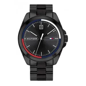 Ρολόι TOMMY HILFIGER Riley 1791688 από ανοξείδωτο ατσάλι με μαύρο καντράν και μπρασελέ