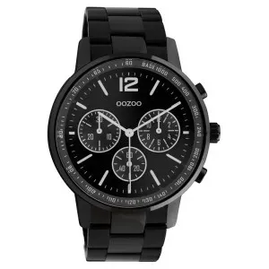 Ρολόι OOZOO C10853 Timepieces με μαύρο καντράν και μαύρο μπρασελέ.