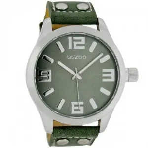 Ρολόι OOZOO C1061 Small Τimepieces με Πράσινο Δερμάτινο Λουράκι