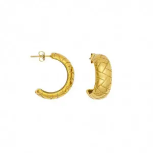Σκουλαρίκια Excite Fashion Jewellery κρίκοι μπούλ  από επιχρυσωμένο E-69-53G