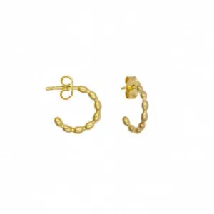 Σκουλαρίκια σκαλιστοί κρίκοι Excite Fashion Jewellery  από S-70-G-59