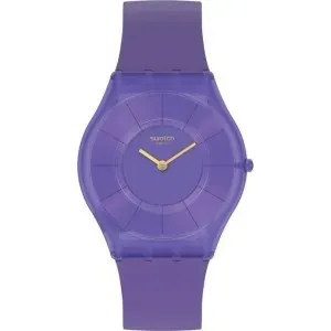 Ρολόι SWATCH SS08V103 Purple Time με μώβ βιοδιασπώμενο λουράκι 