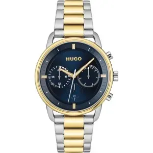 Ρολόι Hugo Boss 1530235 Advise από ανοξείδωτο ατσάλι με μπλε καντράν και μπρασελέ.