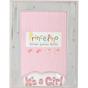 Ασημένια παιδική κορνίζα για κορίτσι Prince Silvero MA/148B-R 13X18cm.