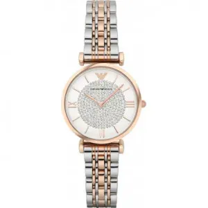 Emporio ARMANI Crystal Two Tone Stainless Steel Bracelet AR1926