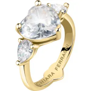 CHIARA FERRAGNI FIRST LOVE J19AUV320-No 18 Χρυσό Δαχτυλίδι Με Καρδιά