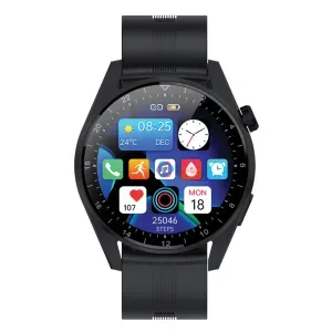 Ρολόι Smartwatch Das.4 SG48 50281 με ψηφιακό καντράν και μαύρο καουτσούκ λουράκι.